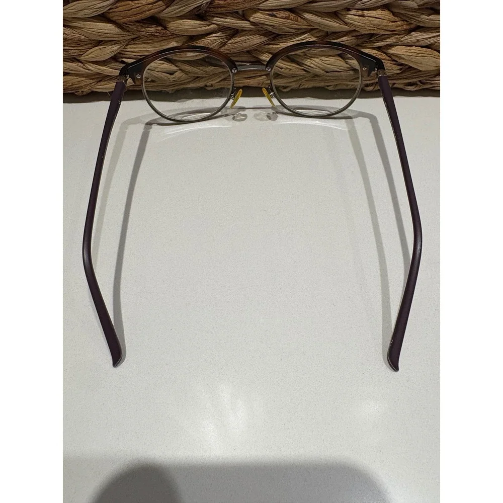 Eyecroxx Round‎ Tortoise Silver Metal Frame Glasses Spectacles Eyewear